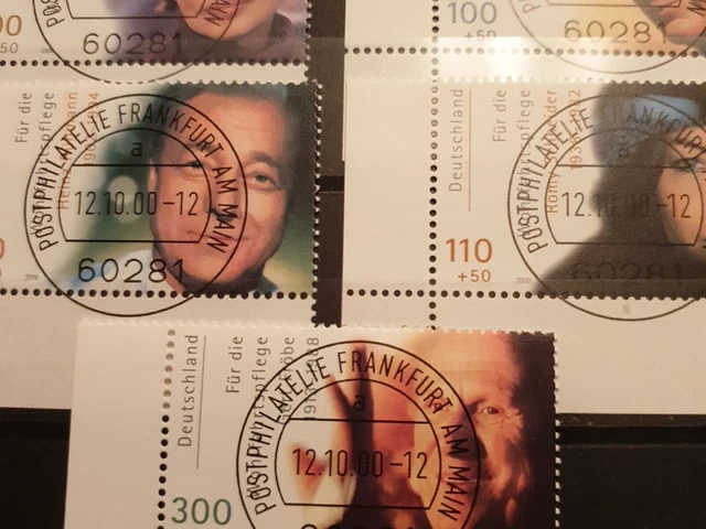Bund Nr. 2143-2147 Ecke unten links mit Ersttagsstempel Schauspieler