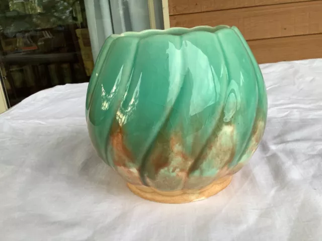 Retro Diana Pottery tulip vase medium  Drip glaze Mid century Australia 13cm