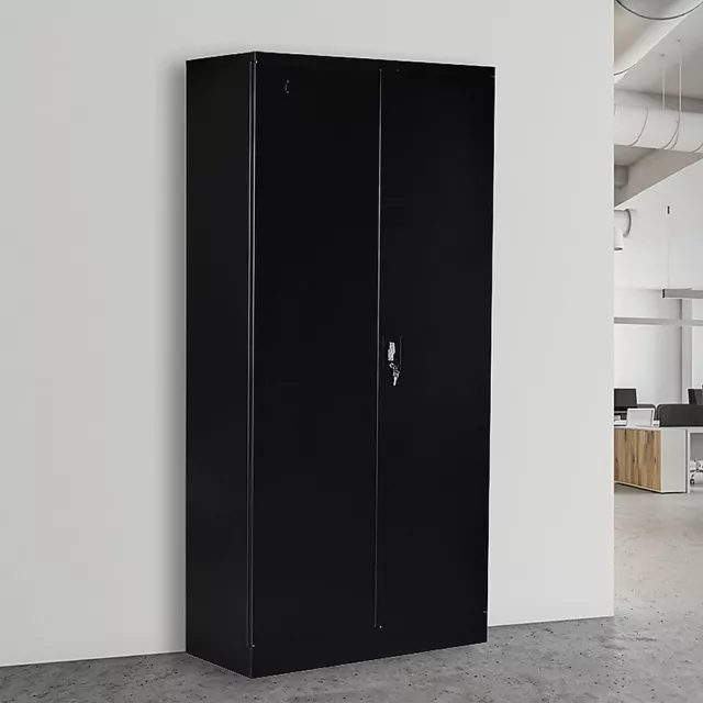 2-Door Shelf Office Filing Storage Locker Cabinet Safe