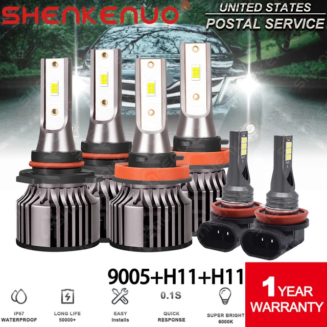 For Toyota Venza 2009-2016 Combo LED Headlight High Low Beam+Fog Light Kit White