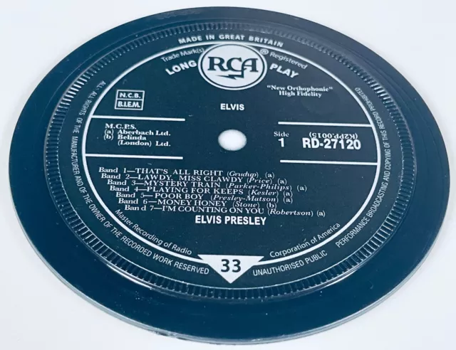 Elvis Presley- Vinyl Record Label coaster. RCA Records