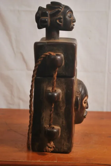 African Tribal Art,Amazing hevy chokwe box from congo DRC. 9