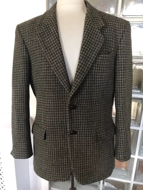 Harris Tweed Bespoke Tailored Sports Jacket Blazer 40” Medium Vgc ..