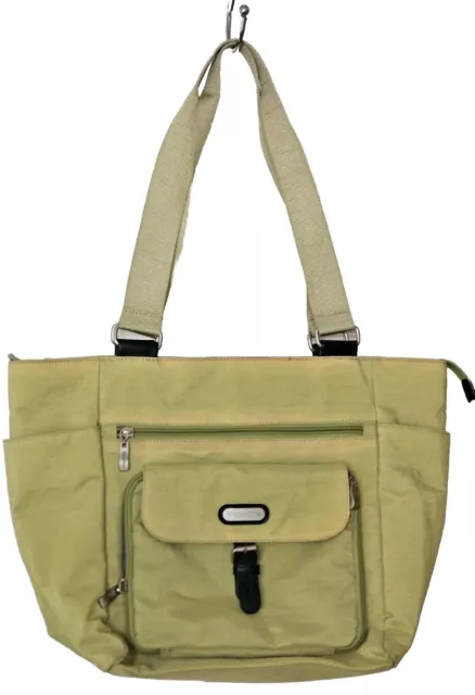 Baggallini Travel Tote Double Strap Shoulder Bag Laptop Purse Fadded Lime Green