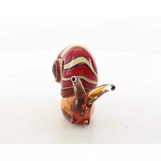 9973807-ds Figur Schnecke Glas bunt Muran. Stil Abstrakt 21x8x13cm