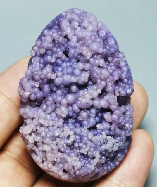 Grape Agate Purple Botryoidal Chalcedony Crystal Polished Raw Reiki Sphere Egg