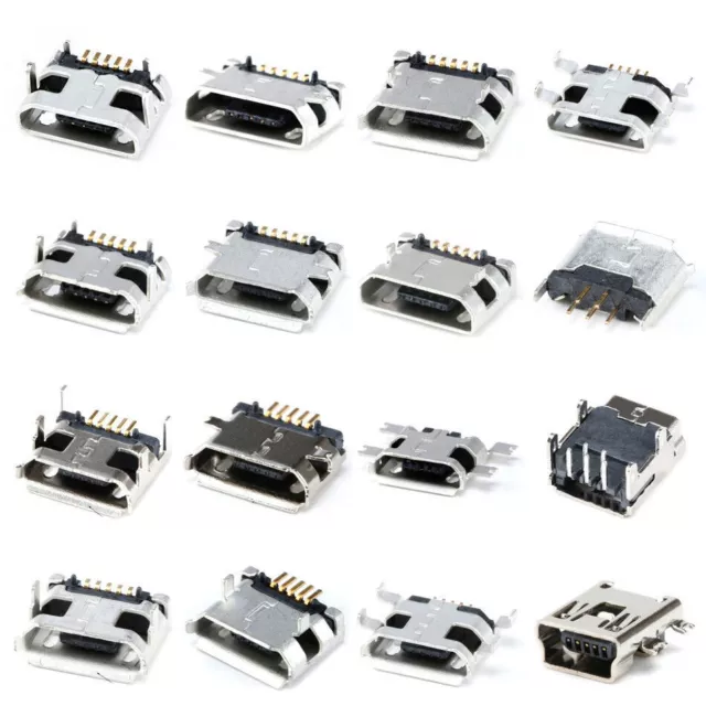 ALL Mini Micro USB Type-B 5P Female Socket DIP/SMT/SMD 5 Pin Jack Connector Home