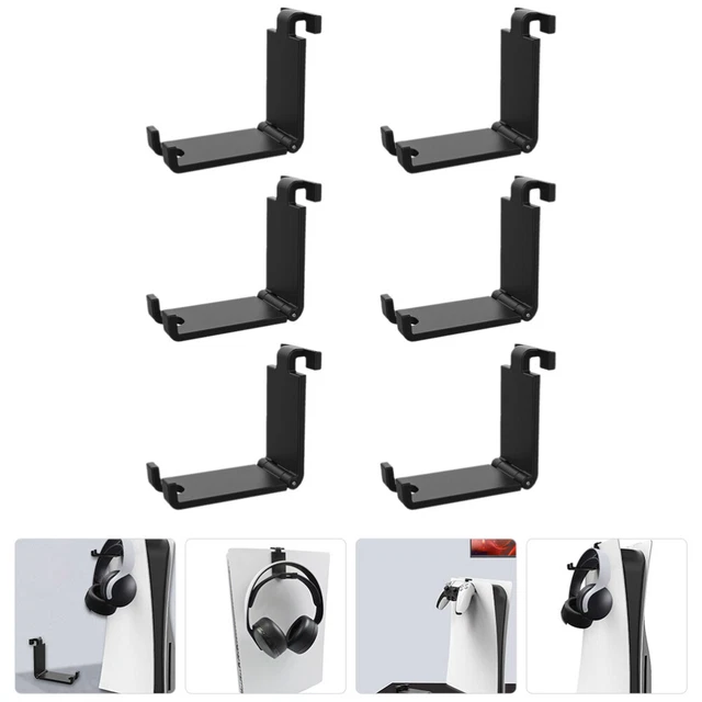 6 pz supporto cuffie plastica supporto impugnatura gioco cuffie rack display black