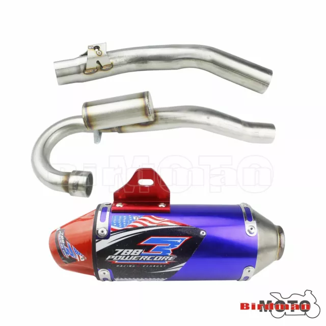 Motorcycle Exhaust Muffler Aluminum Exhaust Slip-On Pipe For CRF 150F 230F 03-16