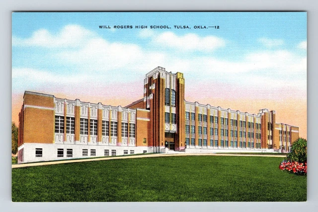 Tulsa OK-Oklahoma, Will Rogers High School, , Vintage Postcard