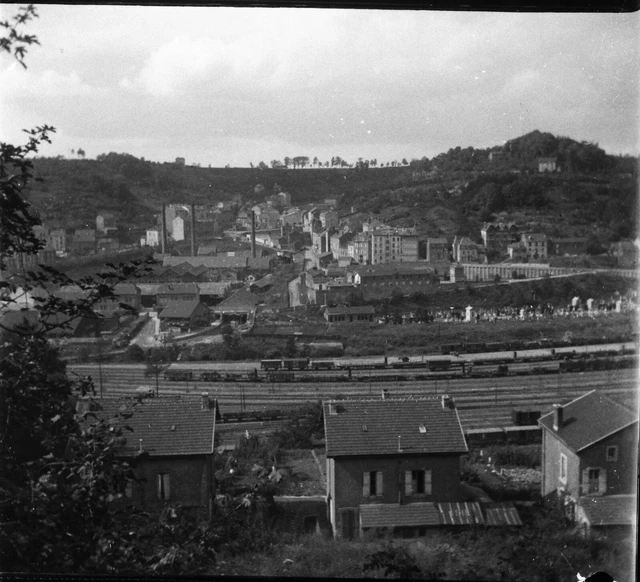 LONGWY 1909 - Négatif Verre - La Gare Cité Merlin - 1250-7