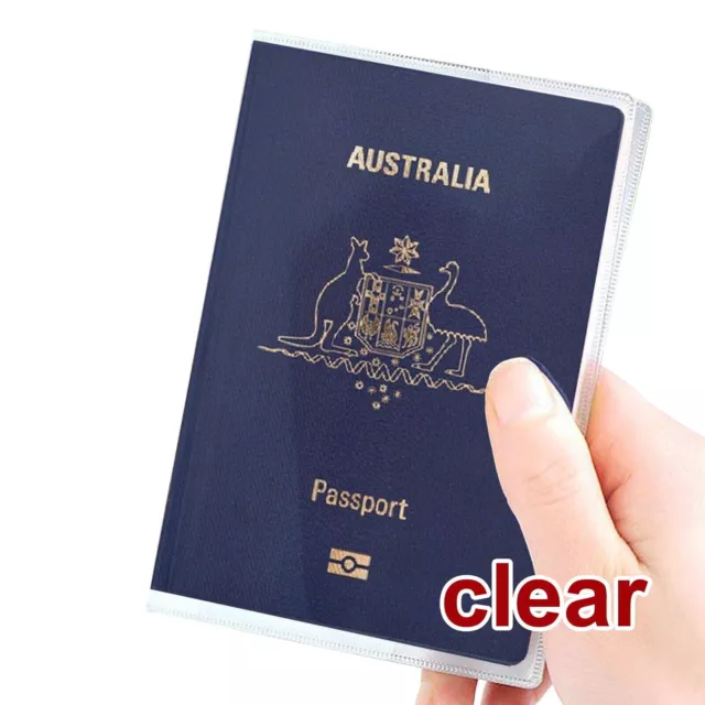 Passport Cover Transparent Protector Travel Clear Holder Organizer Pocket Wallet