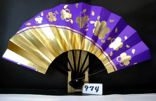 Japanese Folding Fan KYOTO Traditional Sensu Ougi SAKURA Cherry Blossoms #974