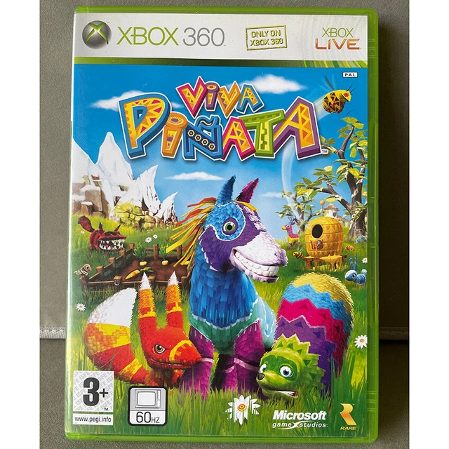 CASE & MANUAL ONLY - Microsoft Xbox 360 VIVA PINATA PAL 2006 Rare - DISC CRACKED