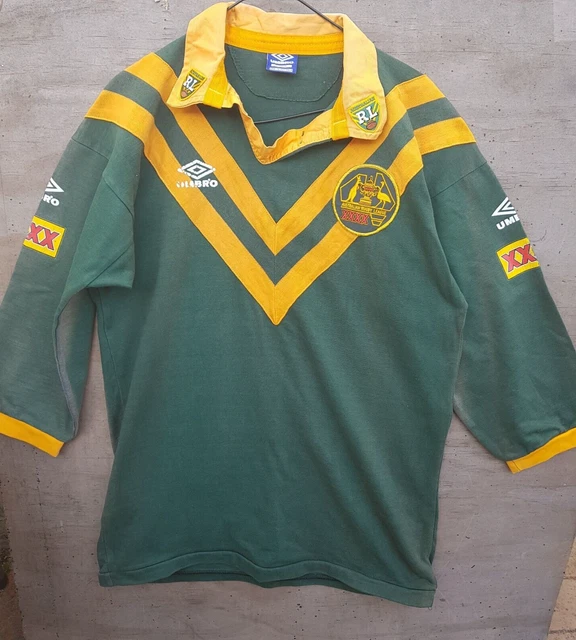Maillot Vintage Australie Kangourous Rugby League ARL PlayStation Taille M - Occasion Très Bon état