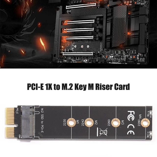 PCIE to M2 Adapter NVMe SSD M.2 PCIE M Key Reader Supports 2230 2242 2260 2280