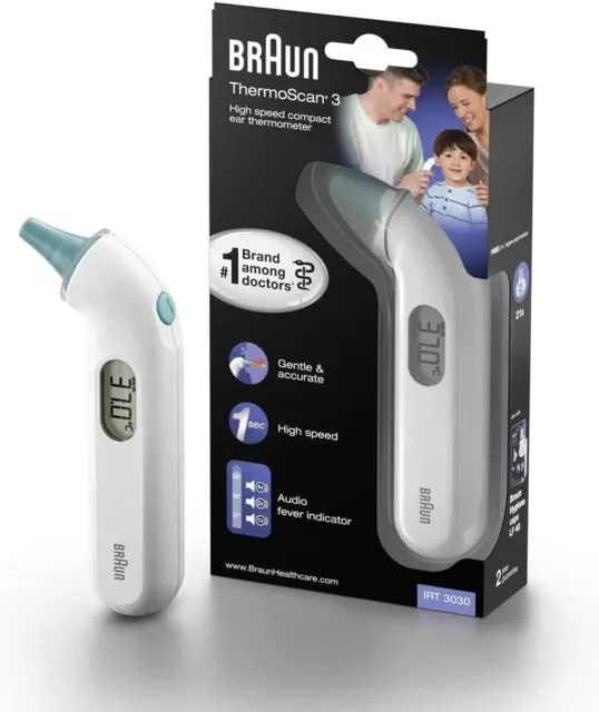 Braun Healthcare ThermoScan 3 Infrared Ear Thermometer Baby Infant Child IRT3030