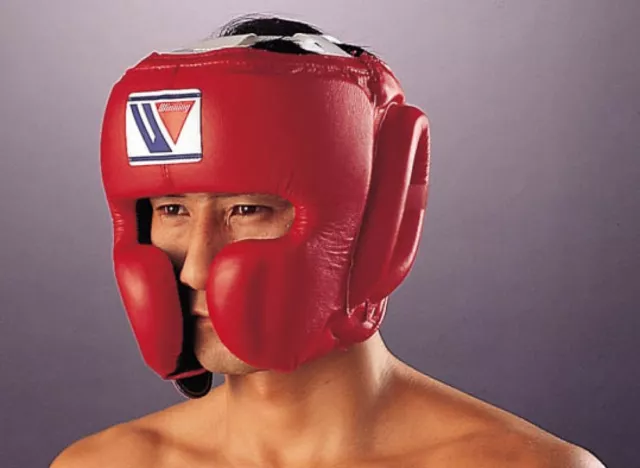 New Winning Boxing Head Gear Face Guard Type FG-2900 Size L Blue FreeShipping 2