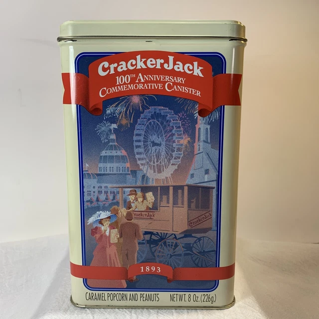 VINTAGE CRACKER JACK 100th Anniversary Commemorative Tin w/ Lid 1893