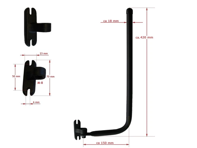 MelTruck 2x Außenspiegel Rückspiegel 233x145mm ø18 flach UNIVERSAL Traktor LKW mit Spiegelhalter MelTruck 2x Außenspiegel Rückspiegel 233x145mm ø18 flach UNIVERSAL Traktor LKW mit Spiegelhalter