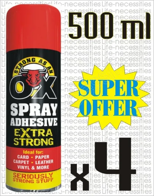 Tuskbond C10 Multi Purpose Strong Contact Adhesive Spray Glue Aerosol 500ml  Can