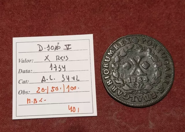 portugal X reis 1734 D.Joao V - good condiiton