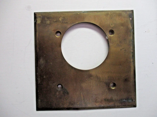 Bryant USA 50A 125/250V Dark Aged Satin Brass Outlet Wall Plate Cover 1-1/8"Hole