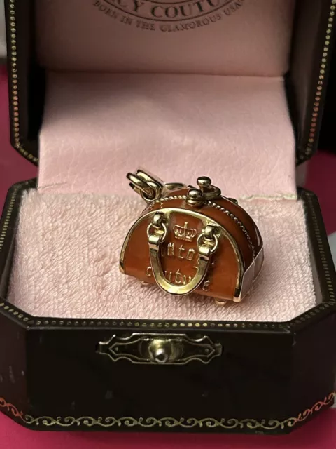 New Juicy Couture Orange Bowler Bag Charm.