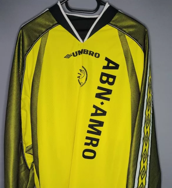 1998/1999 Vintage Ajax Amsterdam Umbro Porwart Maglia Goalie Jersey Portiere