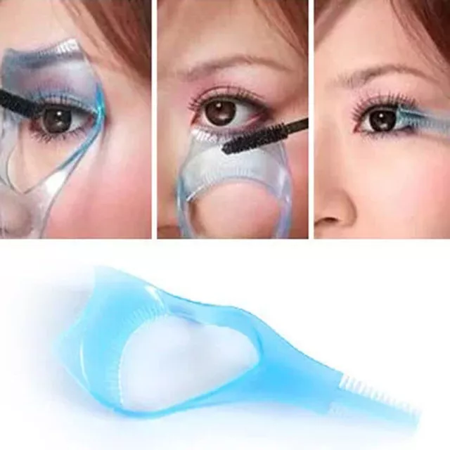 3in1 Mascara Eyelashes Eye lash Comb Applicator Guide Card Make up Tool-wf