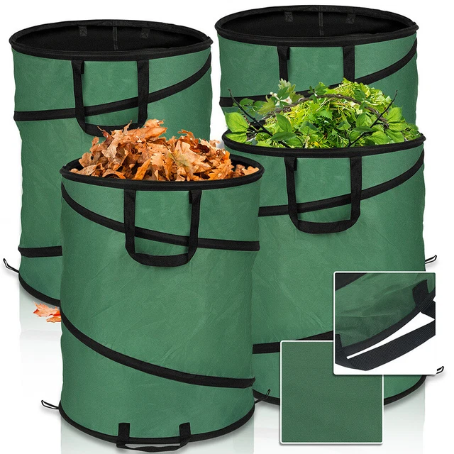 Gartensack faltbar Gartenabfallbehälter Pop Up 170L Abfallsack Gartenabfallsack