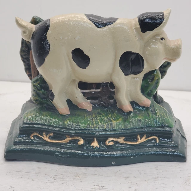 Cast Iron Pig Napkin/Letter Holder Farm Country Barnyard Decor
