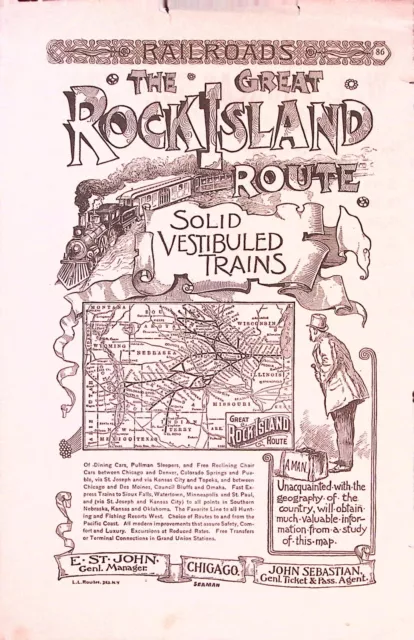 The Great Rock Island Route Solid Vestibuled Trains Railroads Page