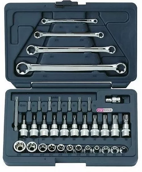 KS Tools Chrome + Tx Set Attrezzi 3/8 " 36-tlg 918.0636