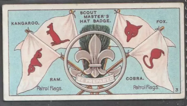 Imperial Tobacco of Canada, Boy Scouts, 1911, No 47, Patrol Flags and Hat Badge