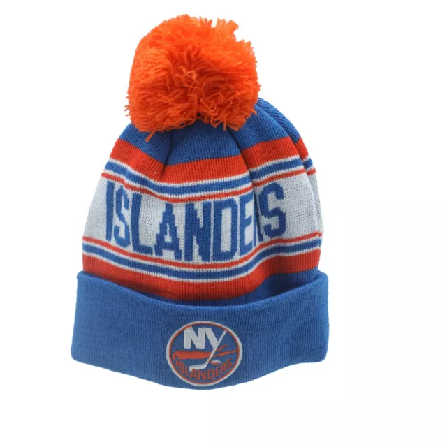 New York Islanders NHL Reebok Youth Boys (8-20) Cuffed Pom Knit Winter Beanie