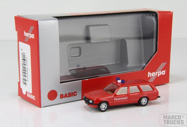 Herpa 095556 Opel Rekord E – Werkfeuerwehr-Modellauto Im Maßstab 1:87 (Spur B)