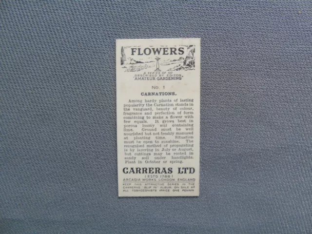 Carreras Set of 50 Flowers 1936 - Very Good to Excellent 3