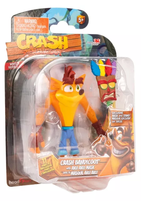 Neu Crash Bandicoot 11cm Crash Mit Aku Maske Sammelobjekt Figur