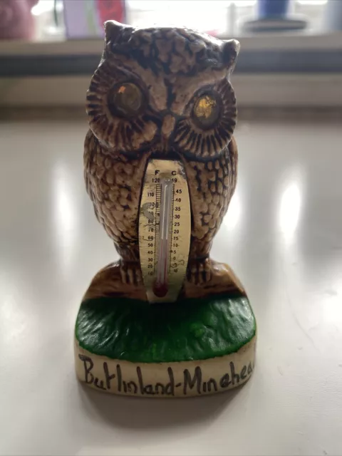 Retro Vintage Manor Ware Owl Thermometer (Gift Butlinland Minehea Souvenir)
