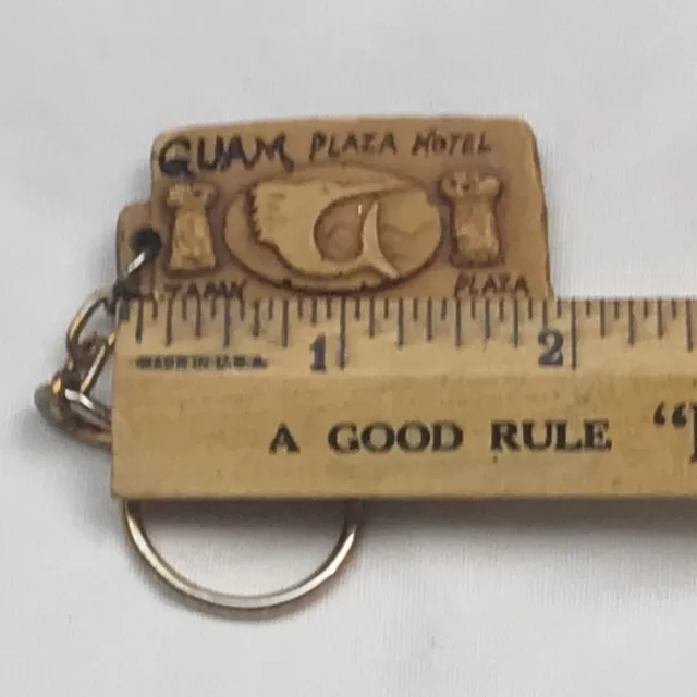 Guam Plaza Hotel Japan Plaza Keyring Vintage Key Ring 2