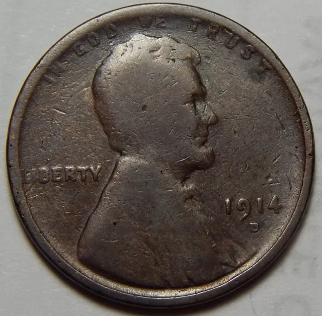 Key Date 1914-D Lincoln Wheat Cent - Circulated