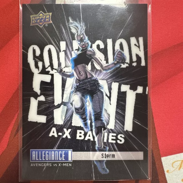 Storm UD MARVEL ALLEGIANCE AVENGERS VS X-MEN COLLISION EVENT A-X Babies. AXB4