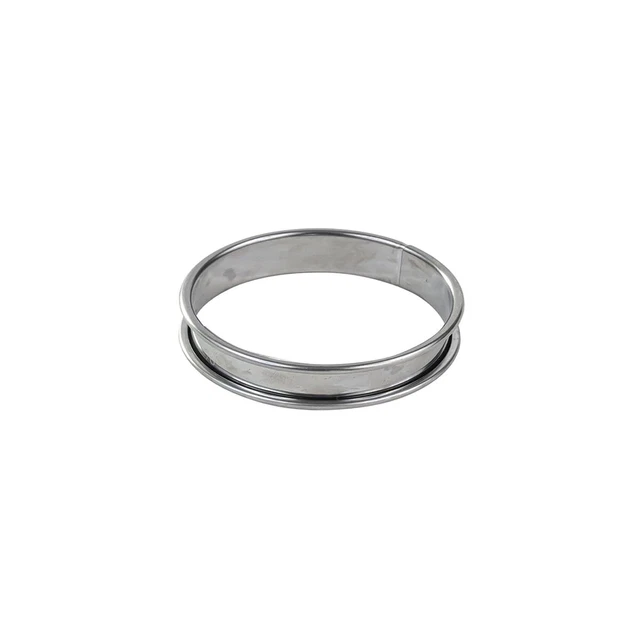 Cercle à Tarte Gobel Inox 12cm - Bords Roulés, Fabriqué En France