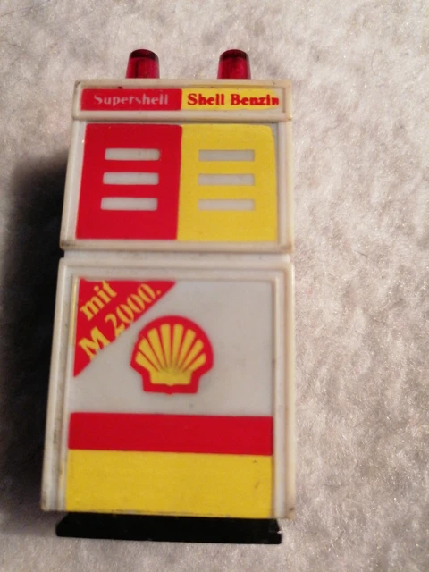 Werbe Bleistiftanspitzer Super SHELL TANKSTELLE Zapfsäule Werbung mit M 2000