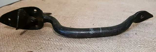 Hand Forged Barn Door Thumb Latch Handle Primitive ~ 1800s Maine Barn ~ 11 1/4"