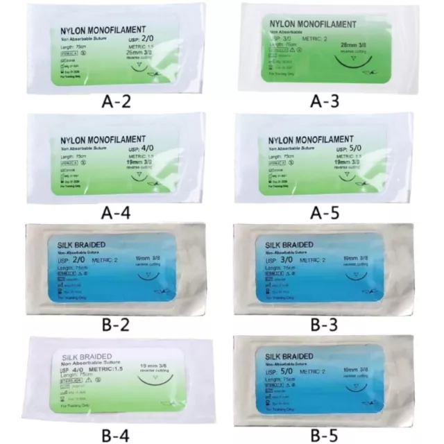 12 Pieces Sutures Threads with for Practicing Suturing Camping