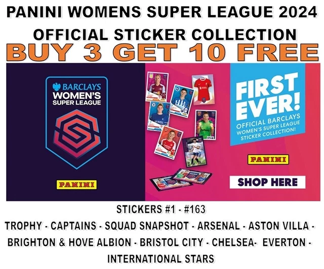 Panini Womens Super League 2024 Stickers Collection Wsl 23/24 #1 - #163