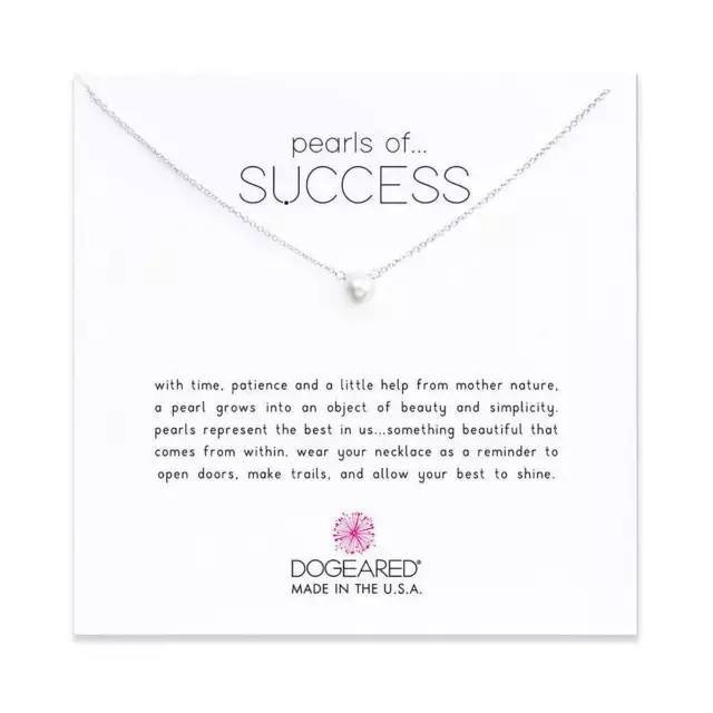 Dogeared Freshwater Pearls of Success Sterling Silver Necklace