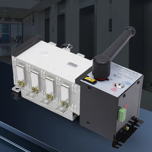 DUAL POWER AUTOMATIC Transfer Switch 3Phase Circuit Breaker Changeover